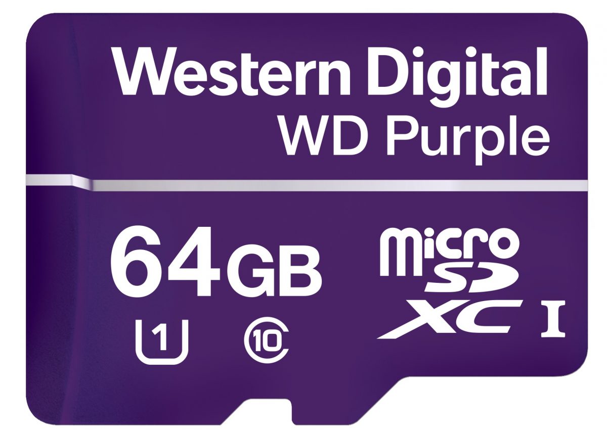 64GB Purple microSD card