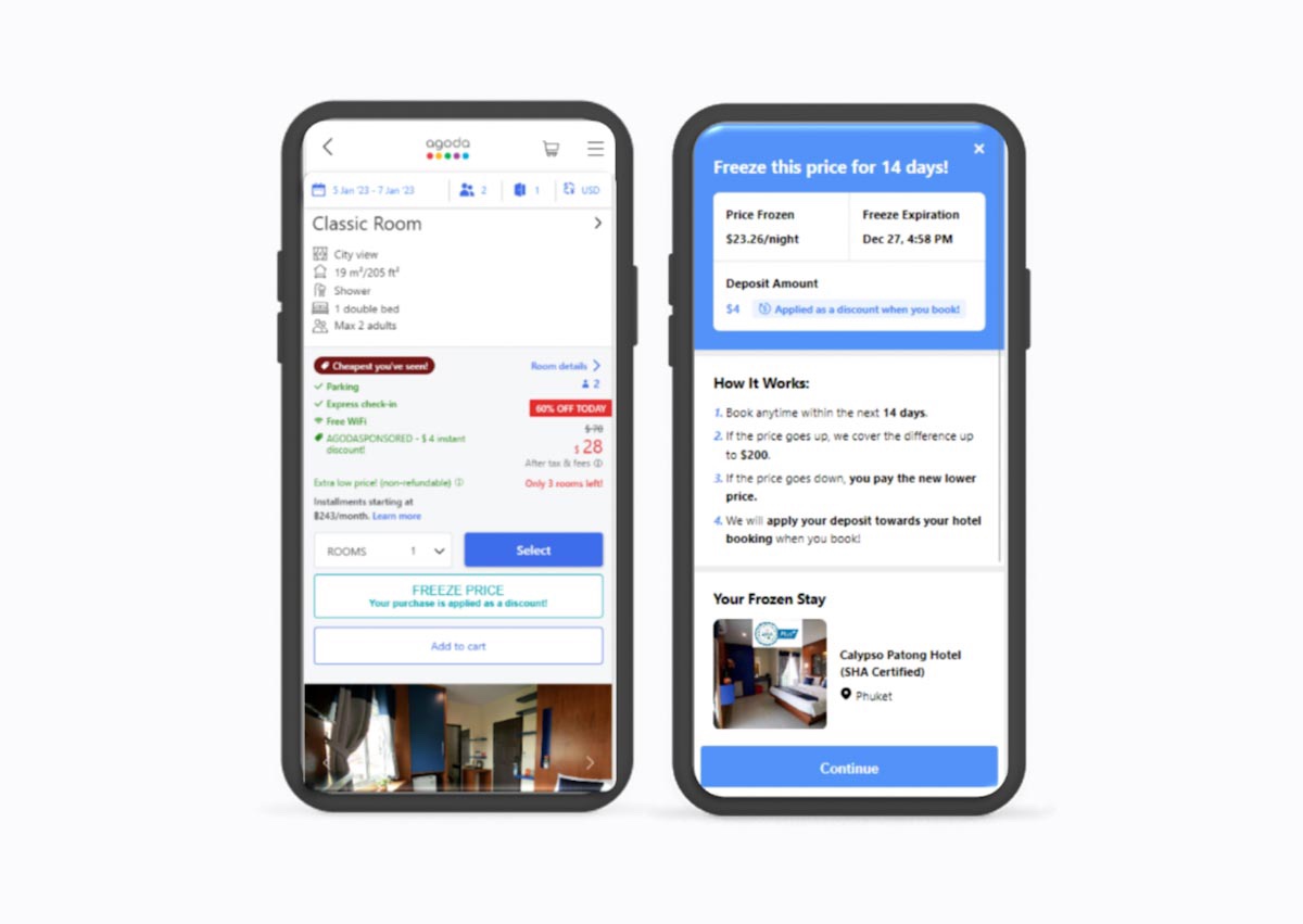 Agoda announces a new ‘Price Freeze’ function allowing customers to hold prices before buying