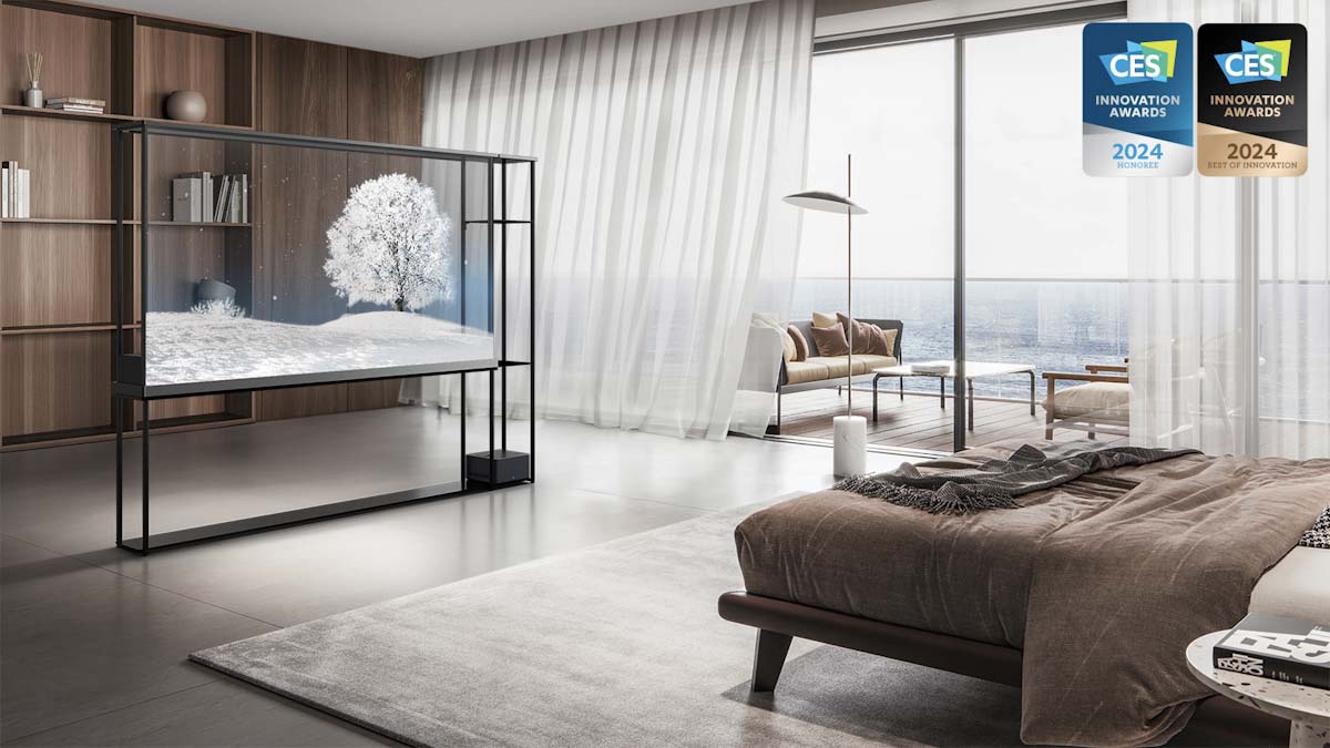 LG unveils first wireless transparent OLED TV