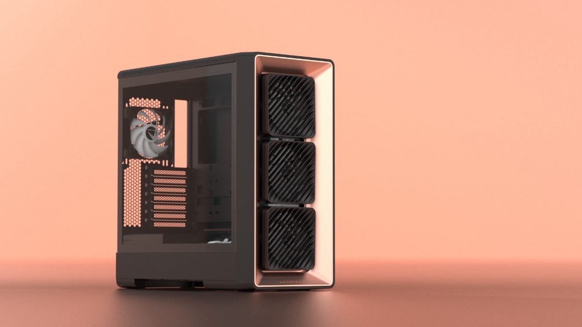Formula V Line Previews Air Power G10 PC Case With Tilting Fan Panel at Computex 2026